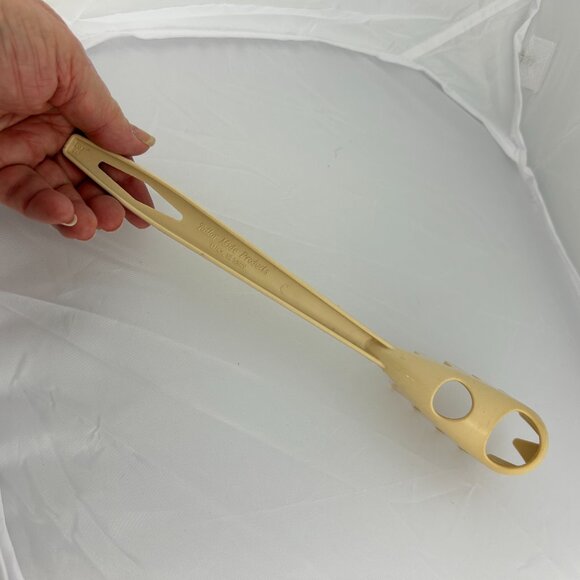Vtg Tailor Made Nylon Spaghetti Pasta Fork Spoon Server Measuring Almond Cream - Picture 2 of 6